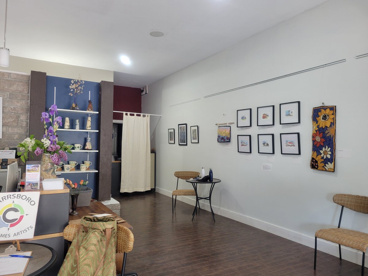 parrsborocreate's tweet photo. Come see the newly opened Community Art Gallery at Parrsboro Creative! Featuring art from Janet Doble, Cheryl Atkins, Karen Alger, Alan Norsworthy, and previous PIPAF artists! The gallery will be open today until 5pm! https://t.co/CXwRgcBYnb