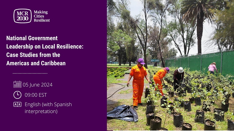 UNDRR_Americas's tweet photo. 📢Webinar National government leadership on local resilience: case studies from the Americas and the Caribbean.
🗓️5 june 2024
🕗8:00 a.m. (Panama time)
Registration👇
https://t.co/sPt78PAmer https://t.co/z3dvE3lclQ
