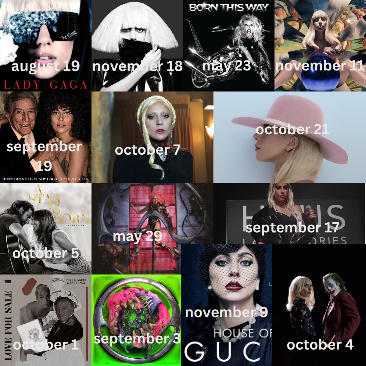 which lady gaga project was released closest to your birthday?