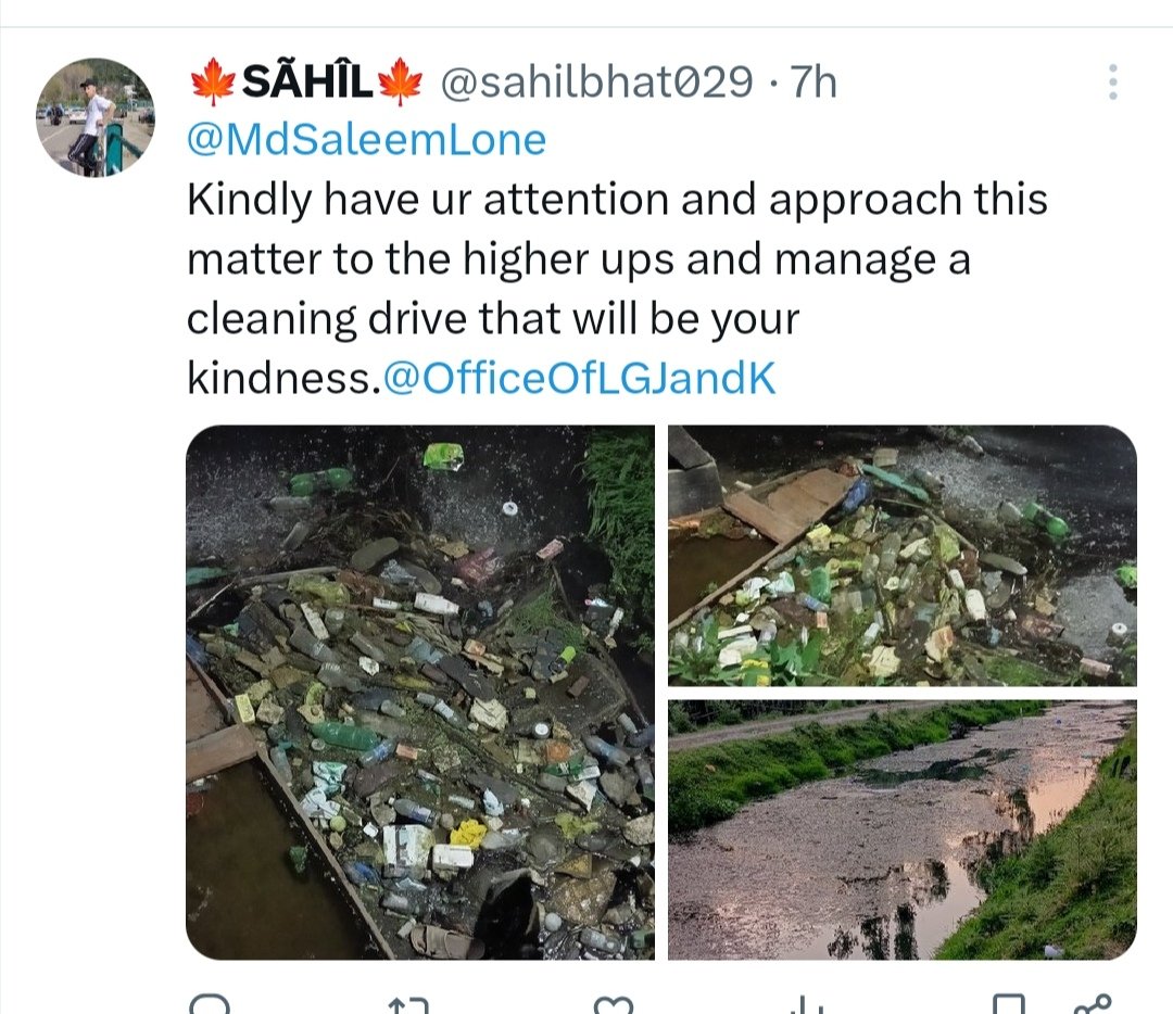 Urgent! Garbage is floating near Gund Teilbal, Malla Mohalla, & Bangi Mohalla in Teilbal Nallah,polluting Dal Lake. The foul smell is causing health issues for residents. Immediate cleanup & preventive measures Needed  @DivComKash @beingBbhat @DrBilalbhatIAS @jklcma @JKgrievance