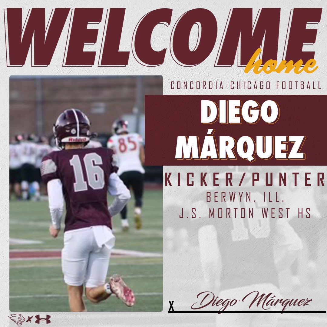 Let’s meet another new family member for our 2024 season ⬇️

Meet our kicker/punter  from Berwyn, Illinois.

Welcome to the CUC Family Diego Márquez!!