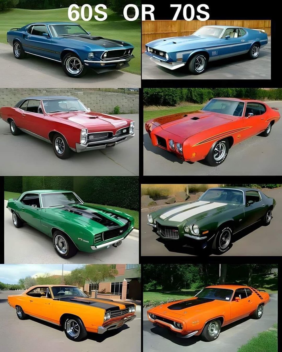 I think the late 60s produced the best muscle cars! Which do you prefer?