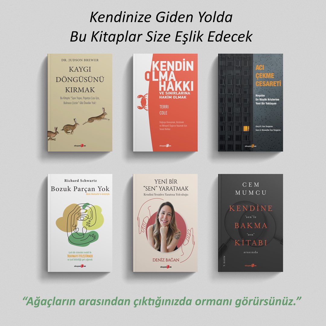 Kendine Bakma Kitap Seti’miz, kendinize giden yola size rehberlik edecek. Trendyol mağazamızdan hemen sipariş edebilirsiniz. 

ty.gl/97vydxvvzl