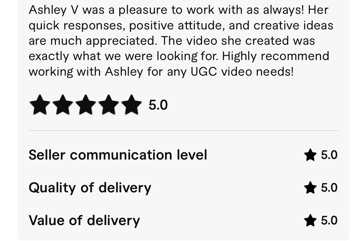 This is the second time I worked with this brand and this feedback came in less than an hour after submitting the content. This made my day!! 🥰🤩🥰🤩🥰
#ugc #ugcreview