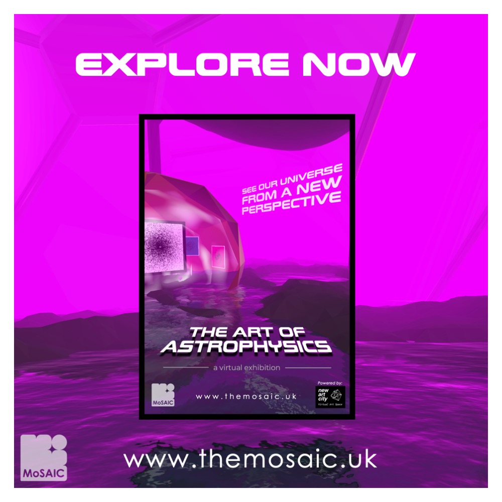 themosaicuk's tweet photo. We have lift off 🚀

View our new virtual exhibition here, in collaboration with researchers from @oxfordPhysics and @caltech 

https://t.co/MBwqHo9dGA

#scicomm #sciart #astroart #artofastrophysics https://t.co/qaLc34hcqv