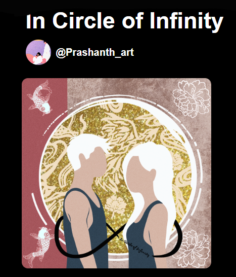 prashanth-art (@prashanth_art) on Twitter photo Consigned my artwork "In Circle of Infinity" with <a href="/vitruveochain/">Vitruveo Blockchain</a> ! 🌟
If you haven't yet, get started at — studio.vitruveo.xyz .
Big thanks to <a href="/techbubble/">Nik Kalyani (🎨🔴💜)</a> and the whole team for the opportunity! 💙 Consigned my artwork "In Circle of Infinity" with <a href="/vitruveochain/">Vitruveo Blockchain</a> ! 🌟
If you haven't yet, get started at — studio.vitruveo.xyz .
Big thanks to <a href="/techbubble/">Nik Kalyani (🎨🔴💜)</a> and the whole team for the opportunity! 💙