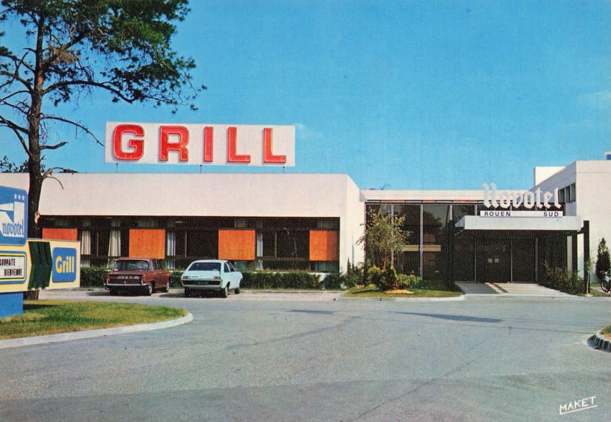 [76] Seine Maritime Saint Etienne du Rouvray 1977 le novotel Rouen sud & l'hôtel grill