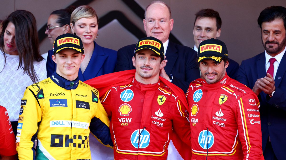 F1's tweet photo. One whole week of home race winner, Charles Leclerc ⏪🇲🇨

#F1 @Charles_Leclerc https://t.co/biRukP0Bmf