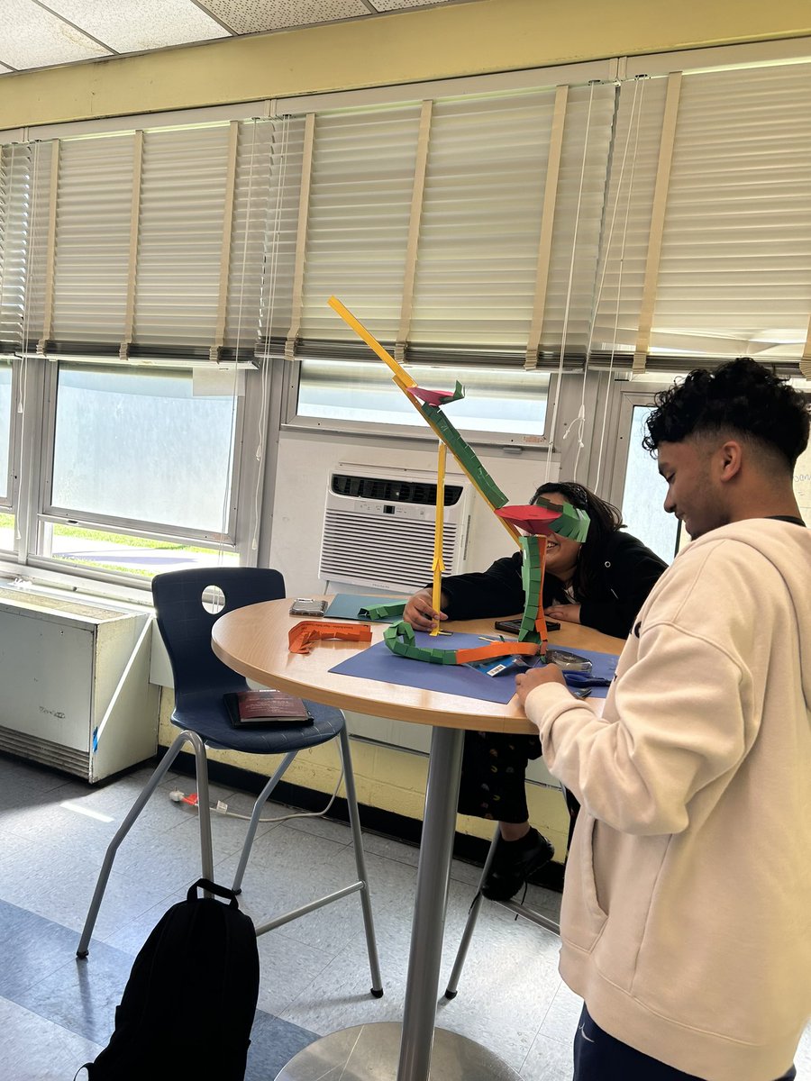 Taramauer's tweet image. Shout out to Mrs. Xavier and her College Prep Algebra students as they prepare for a paper rollercoaster competition! @OSchoolsPR @DianeProvvido @TeachMitch #OHSMath #ThisIsOSD #studentengagement