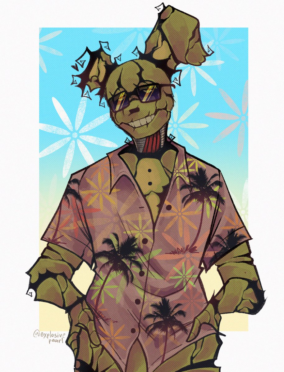 explosivepearl's tweet photo. summer is coming 
#fnaf #springtrap https://t.co/5WZZbOZV1s