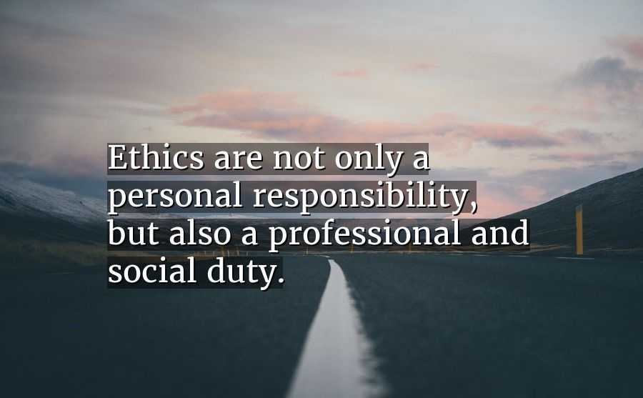 Ethics are an all day every day endeavor. is.gd/vUTUzQ #ethics