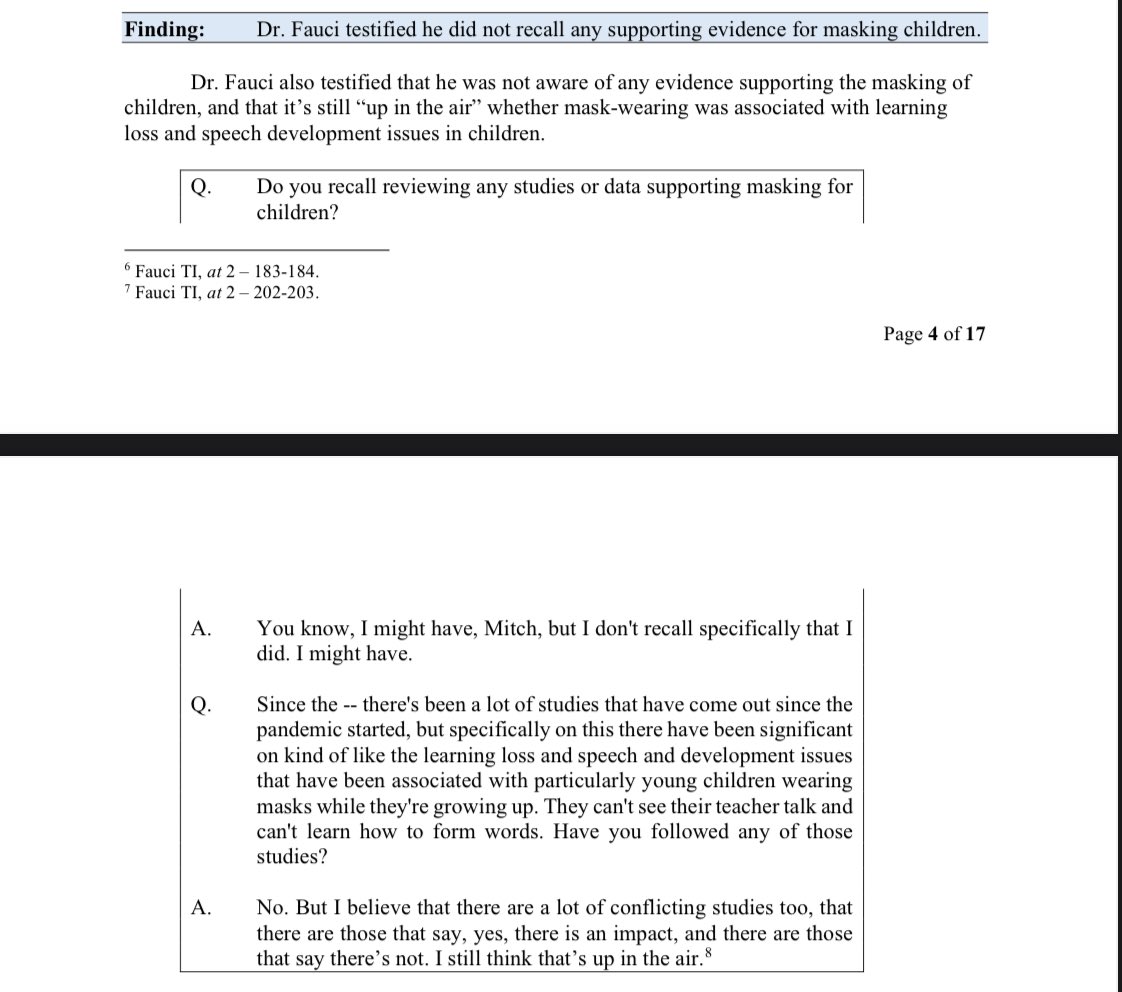 jameslynch32's tweet image. Here is Dr. Fauci admitting there was never any evidence to support six feet apart and failing to recall any evidence for masking kids during the Covid pandemic (via @COVIDSelect)