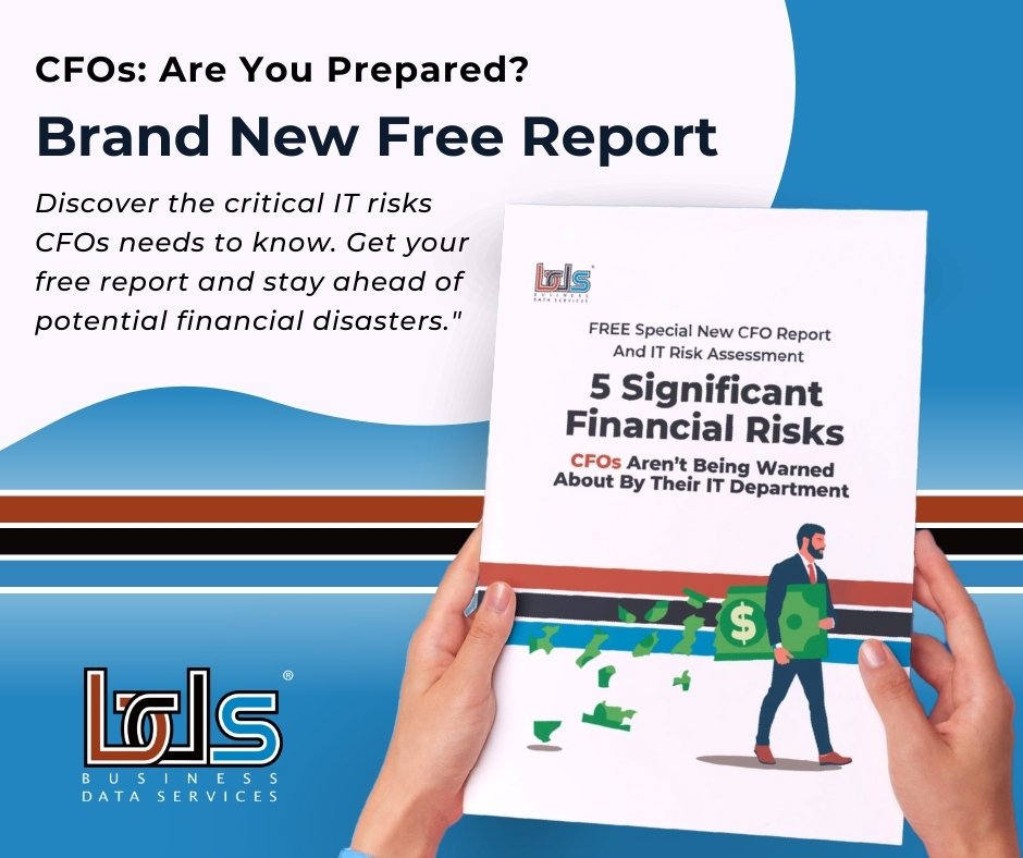 BusinessDataSvc's tweet photo. 🚨 Attention CFOs and CEOs! 🚨

Are you prepared for the IT risks that could impact your financial security? Our Brand New Free Report uncovers the 5 Significant Financial Risks that CFOs aren’t being warned about by their IT departments.

Download Now! 
https://t.co/aBHqc7gso4 https://t.co/jqsaSrTQSG