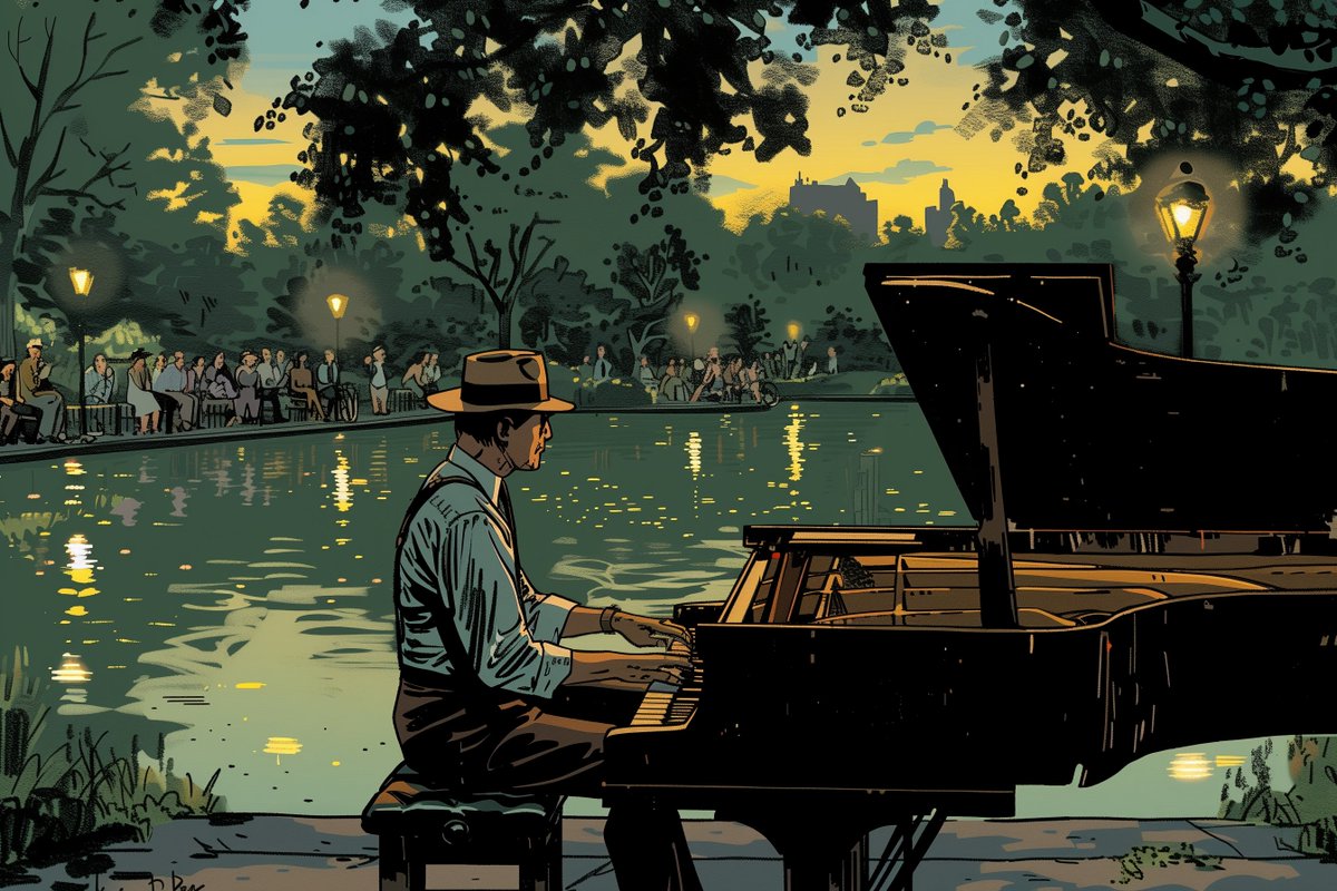 symphonyjazz's tweet photo. Comic book style jazz piano available at https://t.co/UMwkVzEE0T #piano #pianoart #jazzart #jazzmusic #jazzinthepark #art #comicbookart https://t.co/wn4CS43G6S