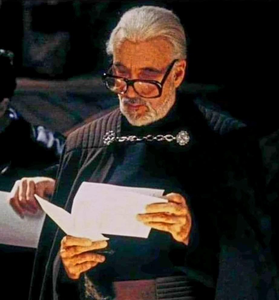 Count Dooku reviewing the Kamino invoice for the clones!