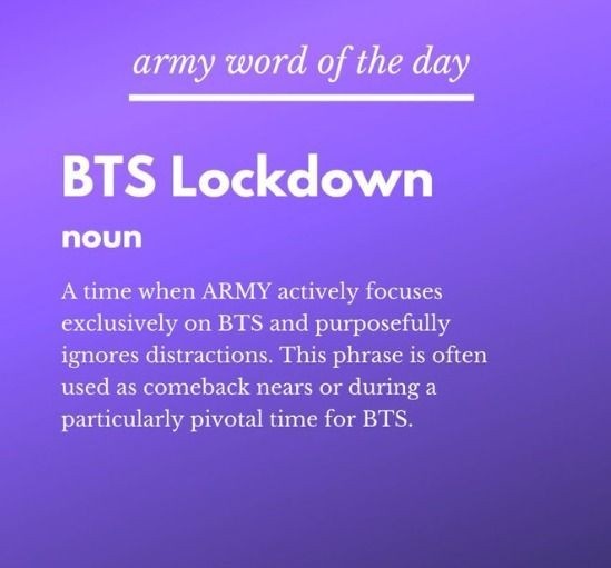 festa month = bts lockdown