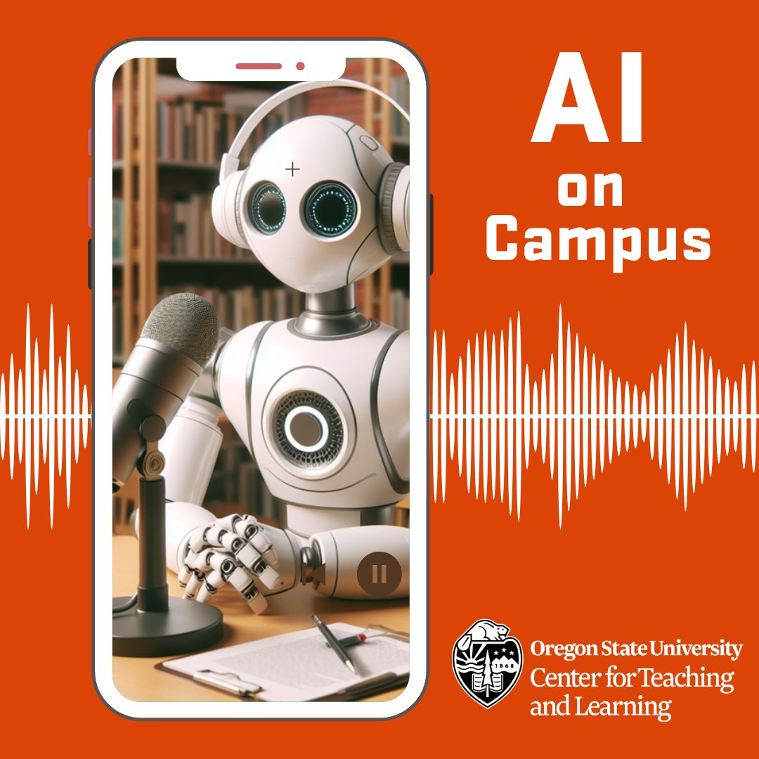 Regan A. R. Gurung (He/HIs) (@reganargurung) on Twitter photo NOW LIVE!!!! Tune in to season one of the AI on Campus podcast hosted by <a href="/OregonState/">Oregon State University</a> <a href="/osuteaching/">CTL at Oregon State</a> . Hear ways that generative AI is transforming teaching, learning, research, and daily work. Great job joeslade and RavenChakerian. open.spotify.com/show/0CQ9ul7ZZ… NOW LIVE!!!! Tune in to season one of the AI on Campus podcast hosted by <a href="/OregonState/">Oregon State University</a> <a href="/osuteaching/">CTL at Oregon State</a> . Hear ways that generative AI is transforming teaching, learning, research, and daily work. Great job joeslade and RavenChakerian. open.spotify.com/show/0CQ9ul7ZZ…