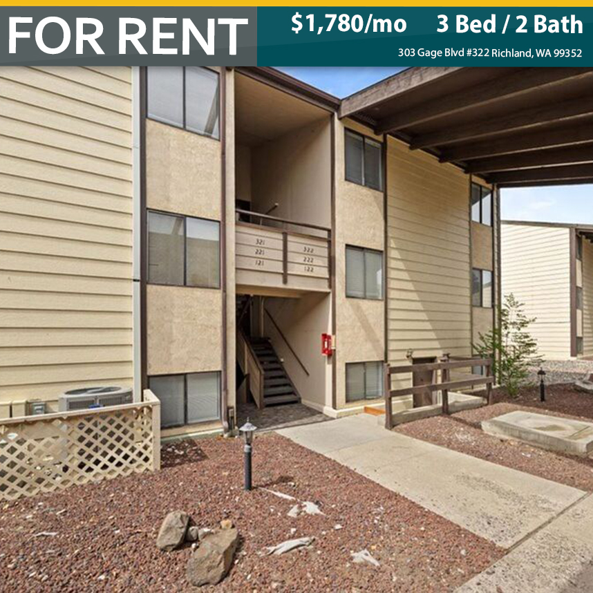 For Rent: Upstairs 3 Bed, 2 Bath apartment on Gage Blvd! bit.ly/EverStarRentals

This rental features modern finishes, a cozy wood burning fireplace, an included Washer/Dryer, two patios and a primary bedroom with an attached bath. 

#tricitieswa #richlandwa #forrent