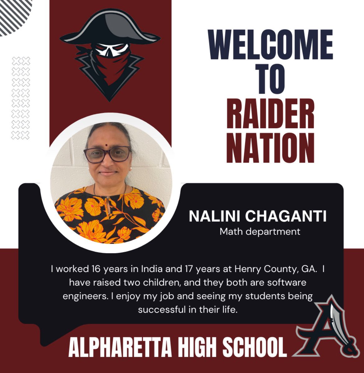 Scheifflee_AHS's tweet photo. Welcoming our newest educators to Raider Nation!  @FultonCoSchools @alpharettahs1 https://t.co/EfhCNGQyGd