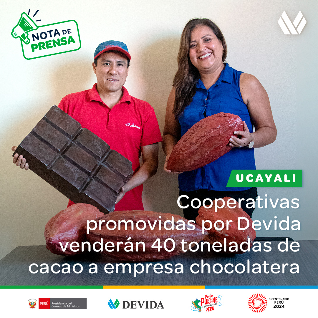 #Ucayali: Cooperativas promovidas por #Devida venderán 40 toneladas de cacao a empresa chocolatera. 🍫
👉🏻Chocolates <a href="/LaIbericaPeru/">La Ibérica - Perú</a>  proyecta una compra total de 600 toneladas de granos de cacao.

🗞️Conoce más, aquí gob.pe/n/963959