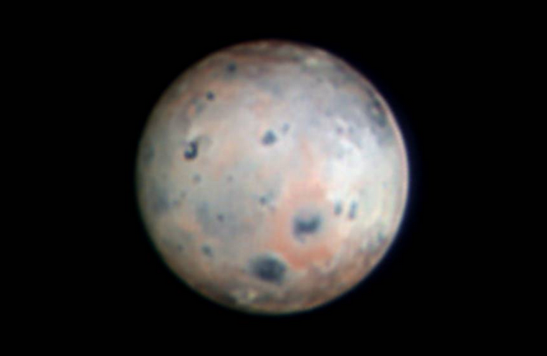 Damian Peach (@peachastro) on Twitter photo A  new image released from the Large Binocular Telescope showing Jupiter's  moon Io. The sharpest ever taken from a ground based telescope and well  beyond what even HST has produced. From Earth Io spans around 1 arc  second across. news.berkeley.edu/2024/05/30/wit… A  new image released from the Large Binocular Telescope showing Jupiter's  moon Io. The sharpest ever taken from a ground based telescope and well  beyond what even HST has produced. From Earth Io spans around 1 arc  second across. news.berkeley.edu/2024/05/30/wit…