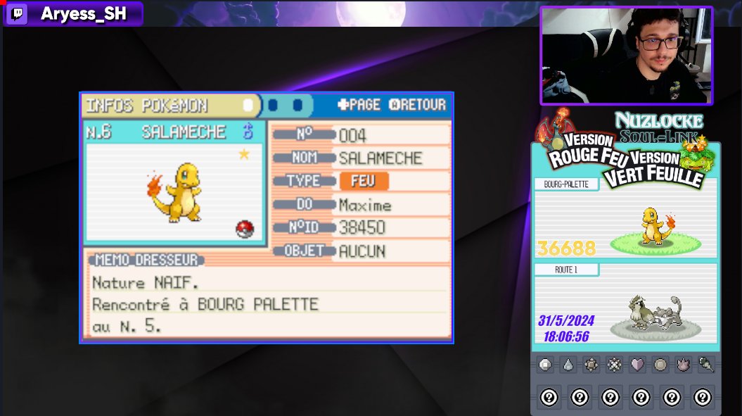Après avoir enchainé 26k, 15k et 19k, voici ma plus grosse shasse Salamèche en 36 688 Soft Resets sur Pokemon Rouge Feu. le Nuzlocke Soul-Link avec mon meilleur bro va pouvoir enfin commencer !