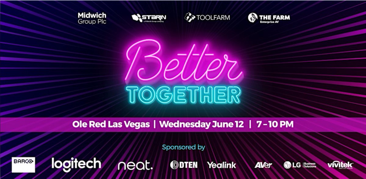 chris_neto's tweet photo. I have a few VIP tickets remaining for the Starin/Midwich/Toolfarm/The Farm Better Together Party at @InfoComm on Wednesday night. June 12th. Message me for the LINK to RSVP #AVTWEEPS! #ROADTOINFOCOMM #INFOCOMM24 #PROAV https://t.co/5neNOAAf0f