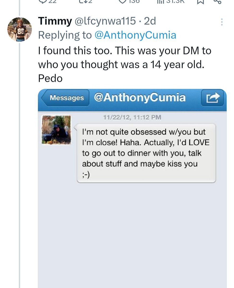 KAKing0's tweet photo. @darkdante913 @AnthonyCumia It should be used on Pedos like this sewer face https://t.co/NUouVPe47y