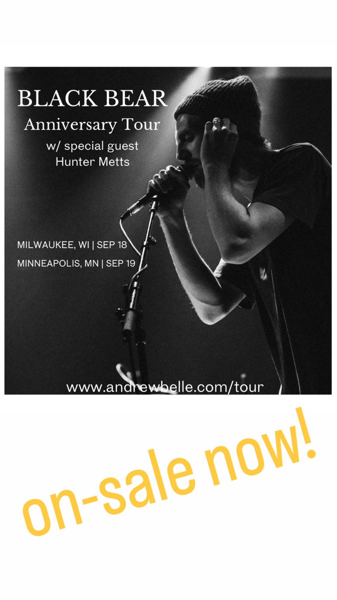 Tickets and VIP on-sale now! andrewbelle.com