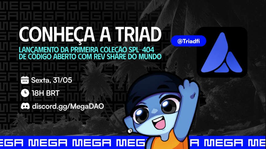 megadaobr's tweet photo. PRIMEIRA COLEÇÃO SPL-404 COM REV SHARE DO MUNDO? 👀

Hoje receberemos a equipe da @triadfi pra falar sobre essa novidade incrível na WEB3 e sua plataforma que tokeniza projetos da @solana.

+Giveaways de WL e OG! 🎁

🗓️ Hoje, às 18h. Aberto ao público.
👉 https://t.co/3zWWODxiIG
