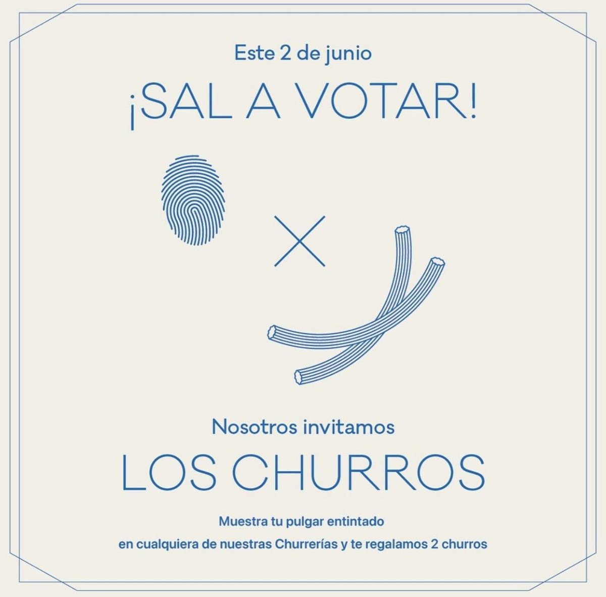 ¿QUIÉN QUIERE CHURROS? ¡Bravo @ChurreriaElMoro! VOTA SIN MIEDO #InundemosLasUrnas #YoSiVoyAVotar ¿Nos acompañas? Así por todo lados: #InundemosLasUrnas #YoSiVoyAVotar