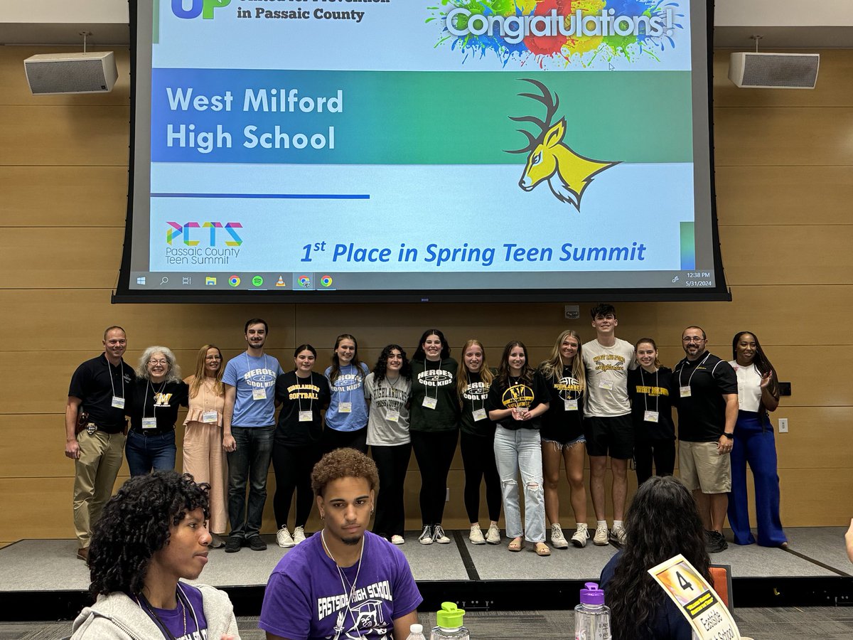 WMTVScience's tweet image. West Milford wins First Place PSA in the 2024 Passaic County Teen Summit! PSA will be played at Willowbrook and Clifton Commons AMC before all movies for month of July!
@WMAthleticDept @daniel_novak_WM @wmhometownpride @WestMilfordTPS 
@WmGuidance 

Here’s the announcement
⬇️