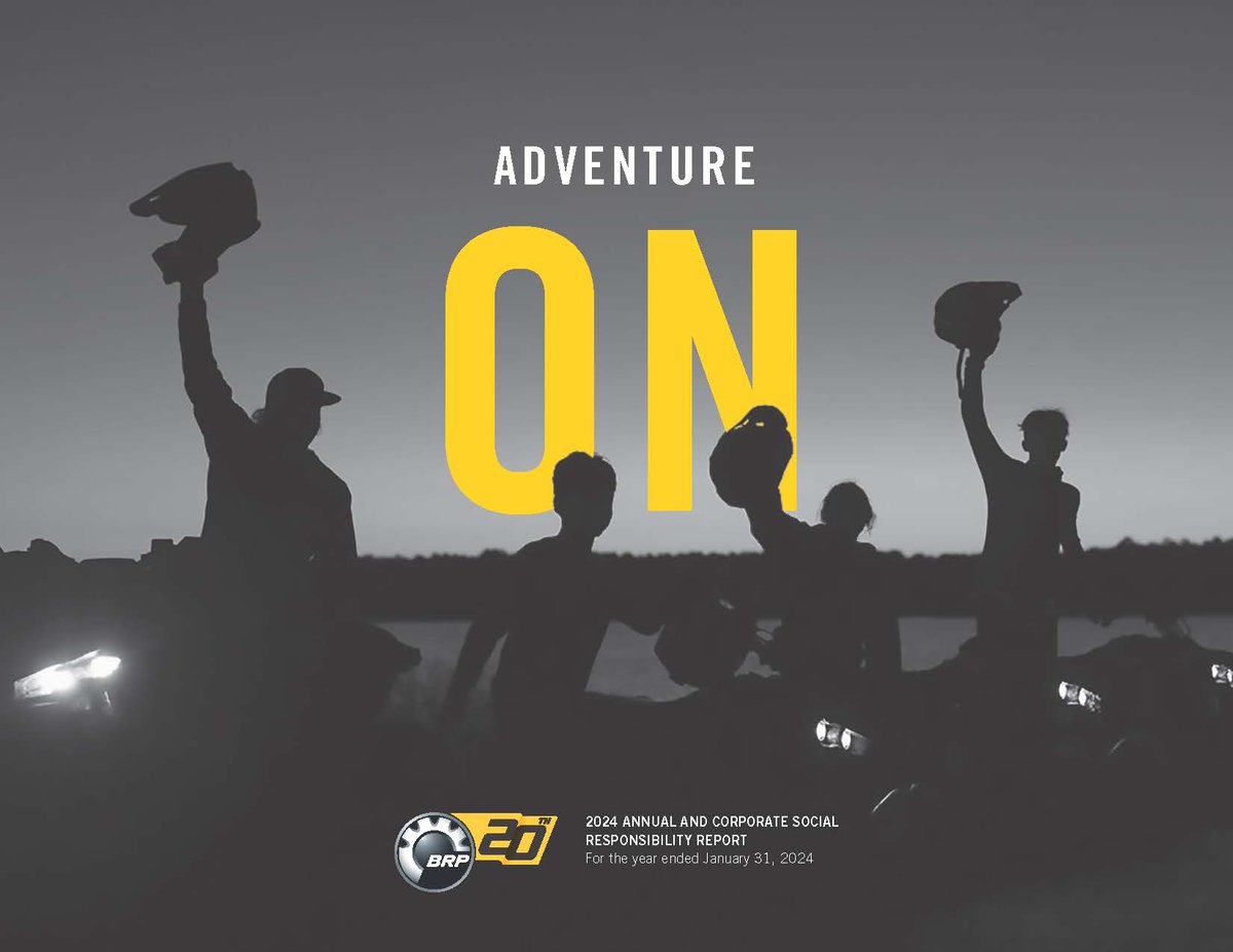 Our 2024 Annual and Corporate Social Responsibility Report has been published. Take a look, it's Adventure ON!

🔗 bit.ly/3yCJ4JQ
#AnnualReport #CSR #Sustainability #CorporateResponsibility