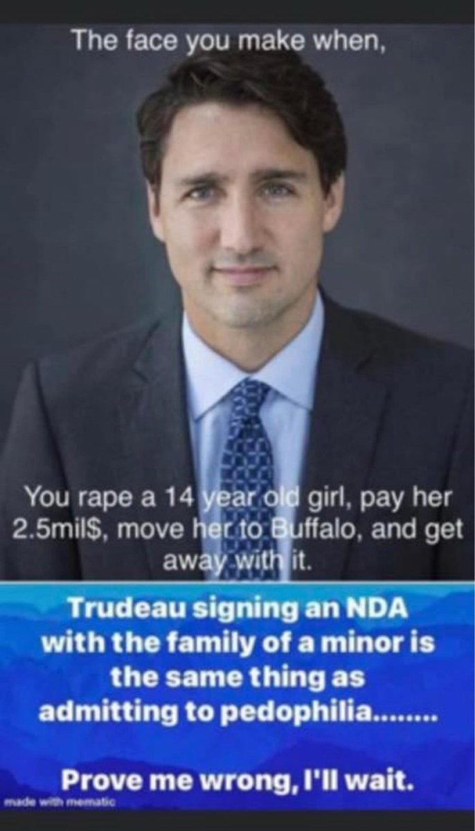 JDThunderGold's tweet photo. If @realDonaldTrump is supposed to be getting thrown in jail for 110 years based on a witch hunt by a nefarious gold digging Satanic whore that he probably never even slept with…
What are we gonna do with this guy??
#TrudeauForPrison #5000Years
#Canada
#JustinTrudeau
#Liberal
#Conservative