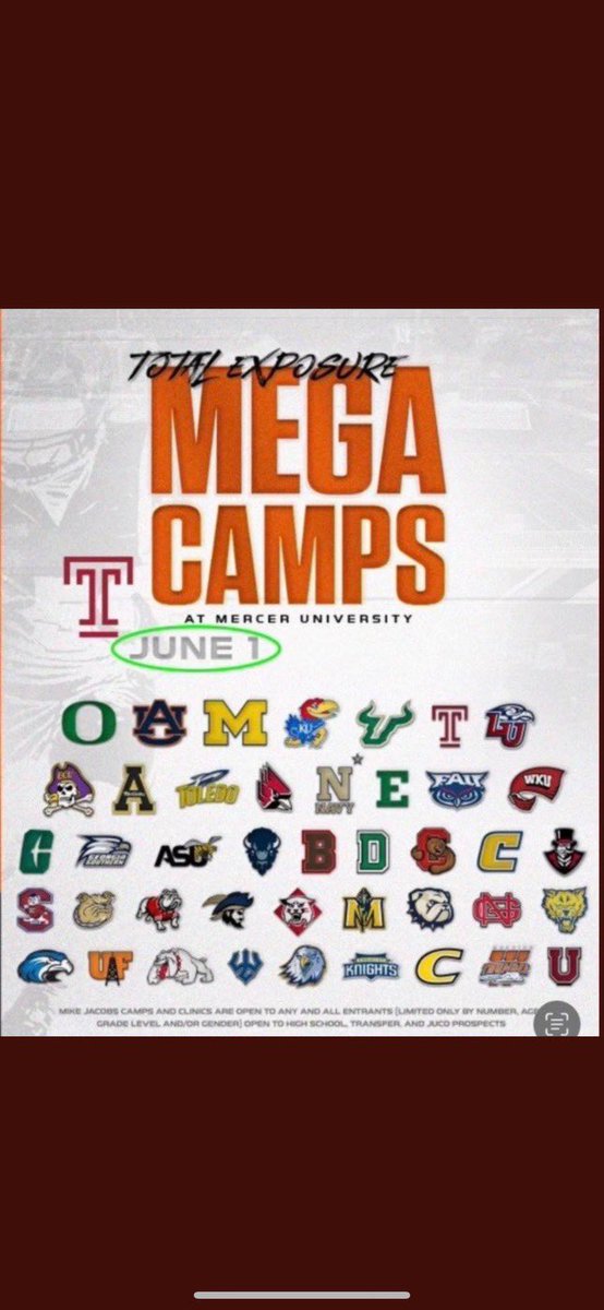 I will be attending Mercer’s mega camp on June 1st
<a href="/CoachAtkins_M/">Coach Mod 🐶</a> <a href="/tcchsyjfootball/">TCCHS Football</a>