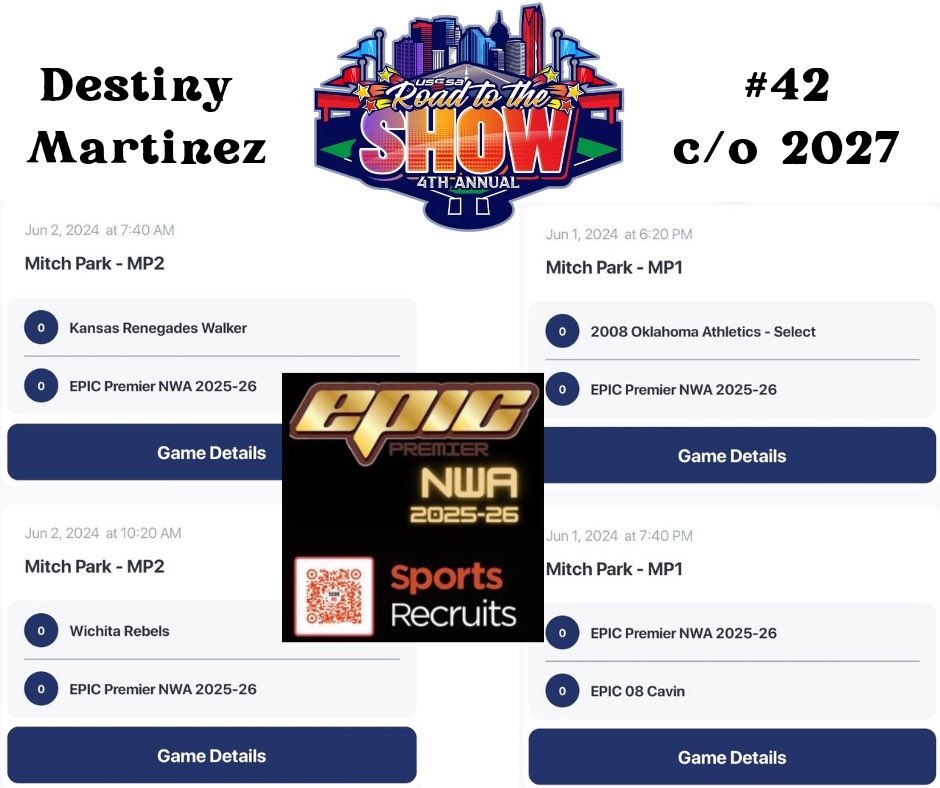 Destiny Martinez (@destinym_42) on Twitter photo Excited for our next upcoming tournament this weekend! Follow us on GameChanger to see my progress throughout the season! web.gc.com/teams/Hy1kLfTB…
<a href="/coach_rhode/">Rachel Rhode</a> <a href="/AndreaMVaughan/">Andrea Vaughan</a> <a href="/cbcsbtruelove/">Randy Truelove</a> <a href="/EastonHerring/">Easton Herring</a> <a href="/nealy_tracy/">Tracy Nealy</a> <a href="/FullCountjj/">jeff jackson</a> @edmondcoach5
<a href="/culepich/">Chad Ulepich</a> Excited for our next upcoming tournament this weekend! Follow us on GameChanger to see my progress throughout the season! web.gc.com/teams/Hy1kLfTB…
<a href="/coach_rhode/">Rachel Rhode</a> <a href="/AndreaMVaughan/">Andrea Vaughan</a> <a href="/cbcsbtruelove/">Randy Truelove</a> <a href="/EastonHerring/">Easton Herring</a> <a href="/nealy_tracy/">Tracy Nealy</a> <a href="/FullCountjj/">jeff jackson</a> @edmondcoach5
<a href="/culepich/">Chad Ulepich</a>