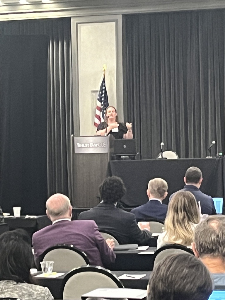 TexasBarCLE's tweet photo. Sara Giddings is presenting on how AI is transforming the boardroom at our 22nd Annual Choice, Governance &amp; Acquisition of Entities course! With data-driven insights and predictive analytics, leaders can make smarter, faster decisions. #AI #Leadership #BusinessInnovation #tbcle https://t.co/6tnmGiqmTp