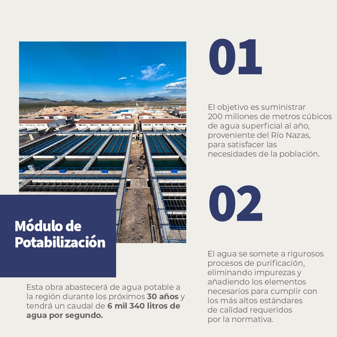 OzoneEE_Mx's tweet photo. #OrgulloOzone | Lideramos la construcción de la Planta Potabilizadora hashtag#AguaSaludable para La Laguna, en hashtag#Durango, y estamos muy contentos de observar que el esfuerzo de cada uno de nuestros colaboradores ha valido la pena. https://t.co/6ZaWyk8LuF