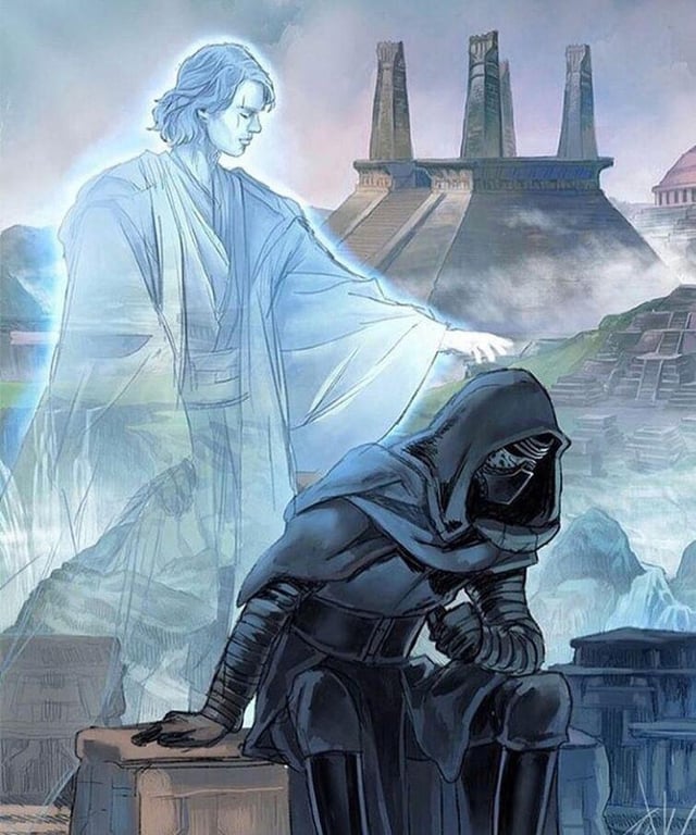 XDarthThunderX's tweet photo. Do you think Anakin Skywalker appearing as a force ghost in the sequel trilogy would have added more to Ben Solo's redemption? ✨ https://t.co/3I6O0NWv2j