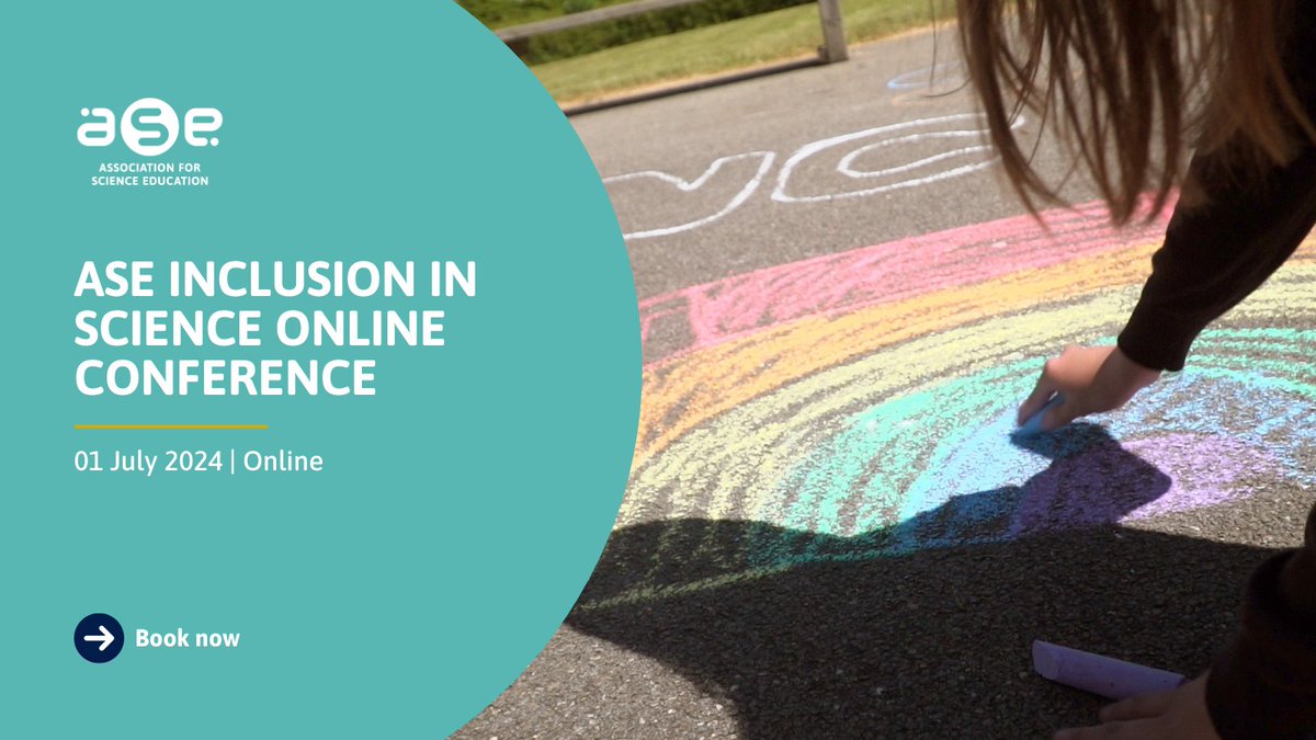FREE for members! 📣

The ASE invites you to the Inclusion in Science Conference on 1st July. 

This event is your opportunity to explore themes of equality, diversity, and inclusion in science education. 🔗 ow.ly/Cpk450RGLjK