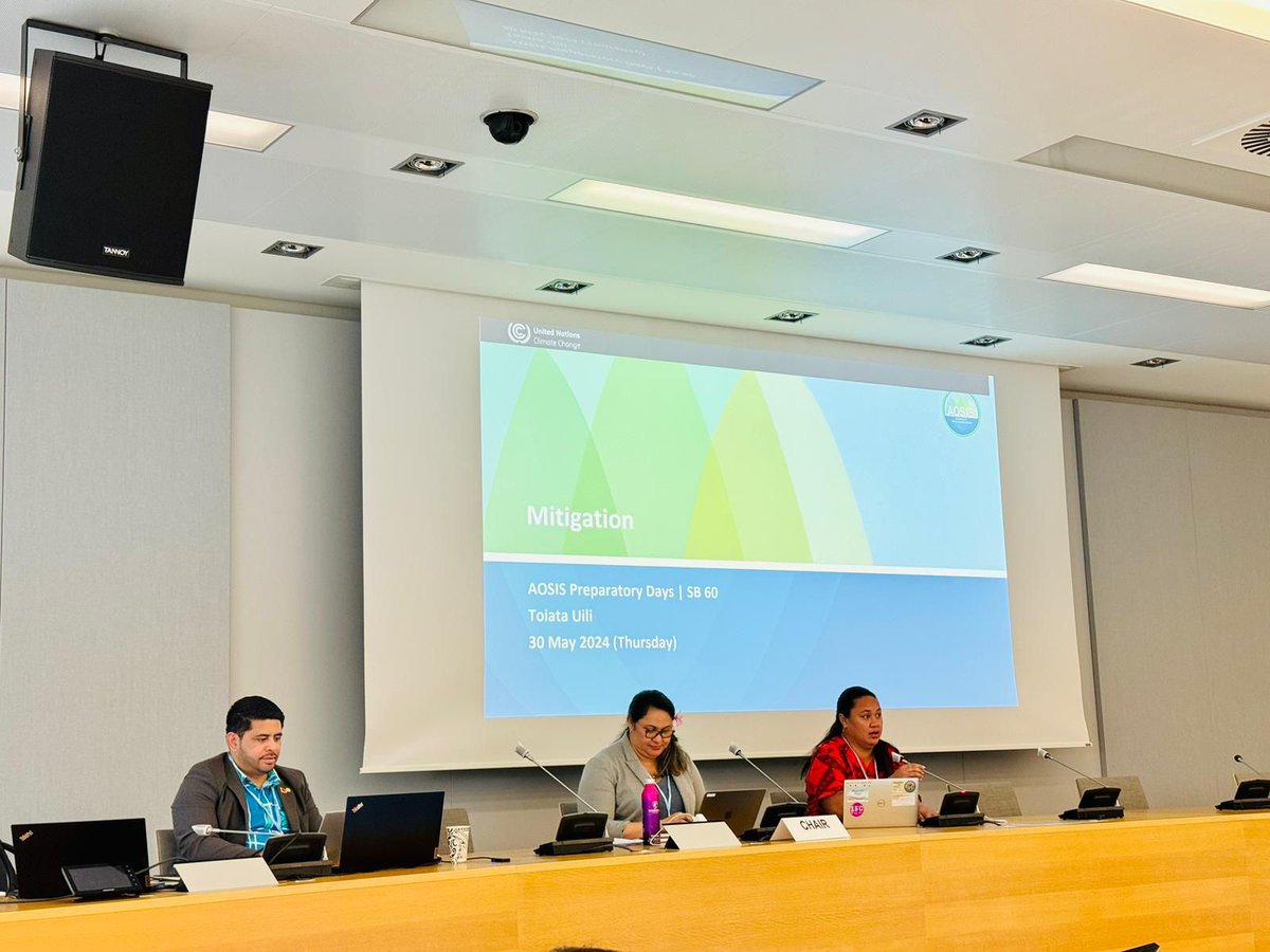 AOSISChair's tweet image. AOSIS Assembles - Bonn Climate Change Conference 2024 

Small island developing states #climate champions have converged at @UN in Germany to prepare for the pivotal Climate Meetings #SB60.

We are adamant that special circumstances of SIDS must be at the fore of these decisions.