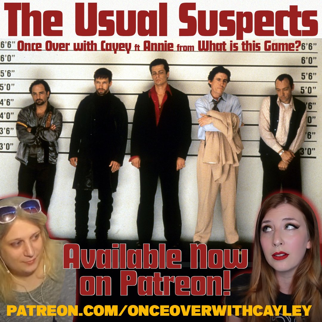 But really though, who IS Keyser Söze? @Annie_or_Anne from WITGS joined me to talk about The Usual Suspects. You can check it out now on Patreon, or join me on 6/4/2024 at 6:30pm ET for the YouTube Premiere (or BOTH).