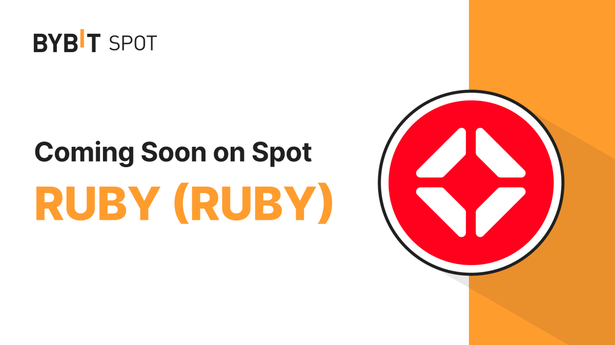 Bybit_Official's tweet photo. 📣 $RUBY is coming soon to the #BybitSpot trading platform with @RubyProtocol &amp; @RubyLabs_xyz 

📈 Listing time: June 3, 8 AM UTC. ⬇️ Deposit Open: June 3, 6 AM UTC. Deposits and withdrawals will be available via the Ethereum Network.

#TheCryptoArk #BybitListing https://t.co/kJ52q6bvgQ