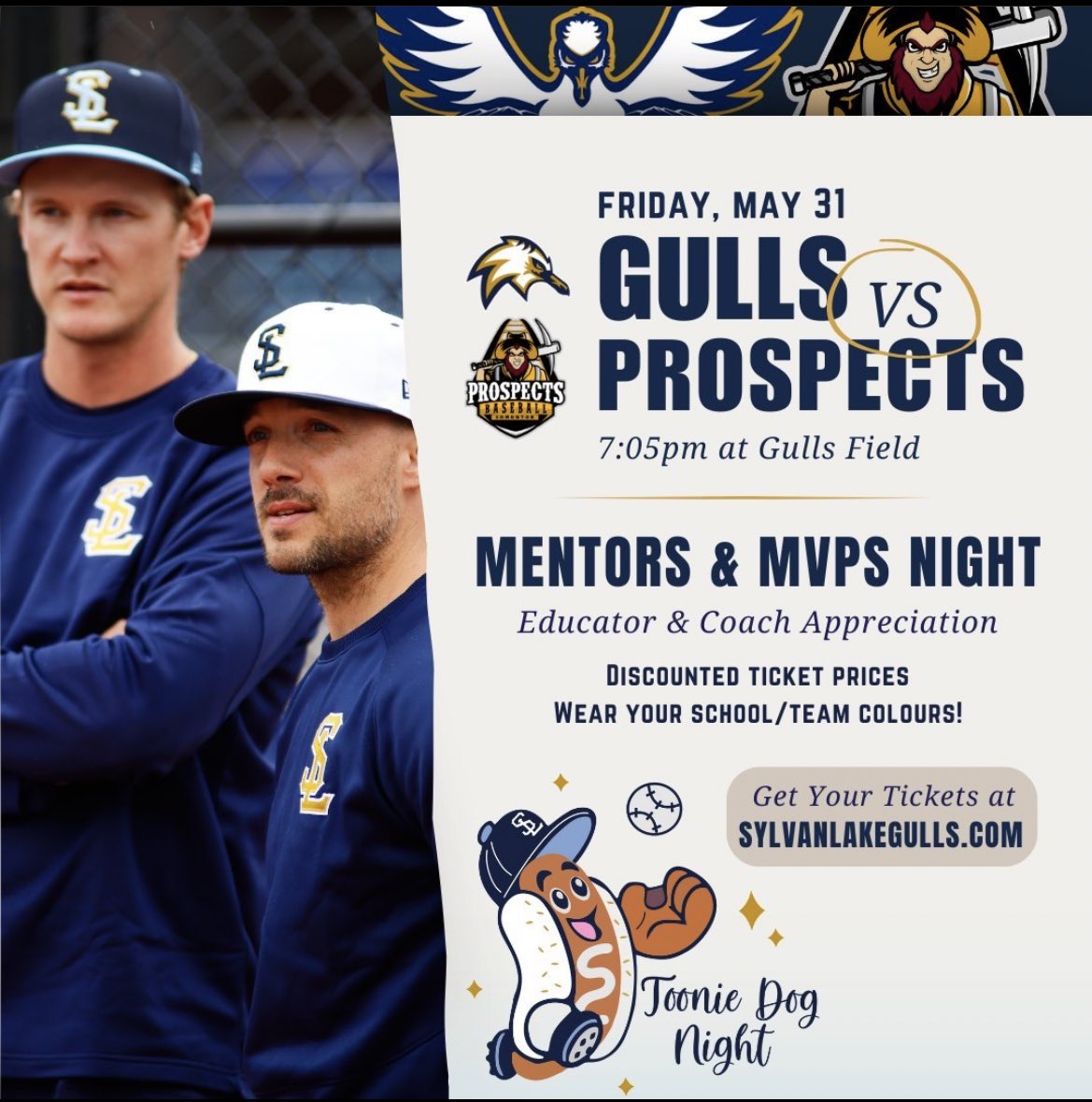 Tourist in our own town tonight 🗺️ 🗓️Friday, May 31 🚌 at @EdmProspects 📍 Gulls Field ⏰ 7:05pm MST | Doors Open 90mins before 🎟️ tickets.sylvanlakegulls.com 📺 HomeTeamLive.com #GullsOnTheRoad🚌 (sorta)