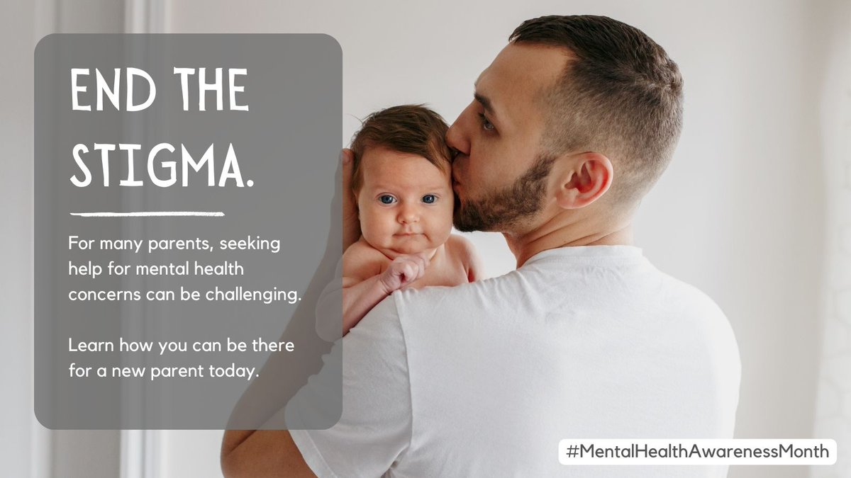 For many parents, seeking help for mental health concerns can be challenging. But emotional support from a partner, friend, or family member can make a huge difference for a new parent. Learn how you can be there for a new parent at ow.ly/2FMg50RUbaa #EndTheStigma