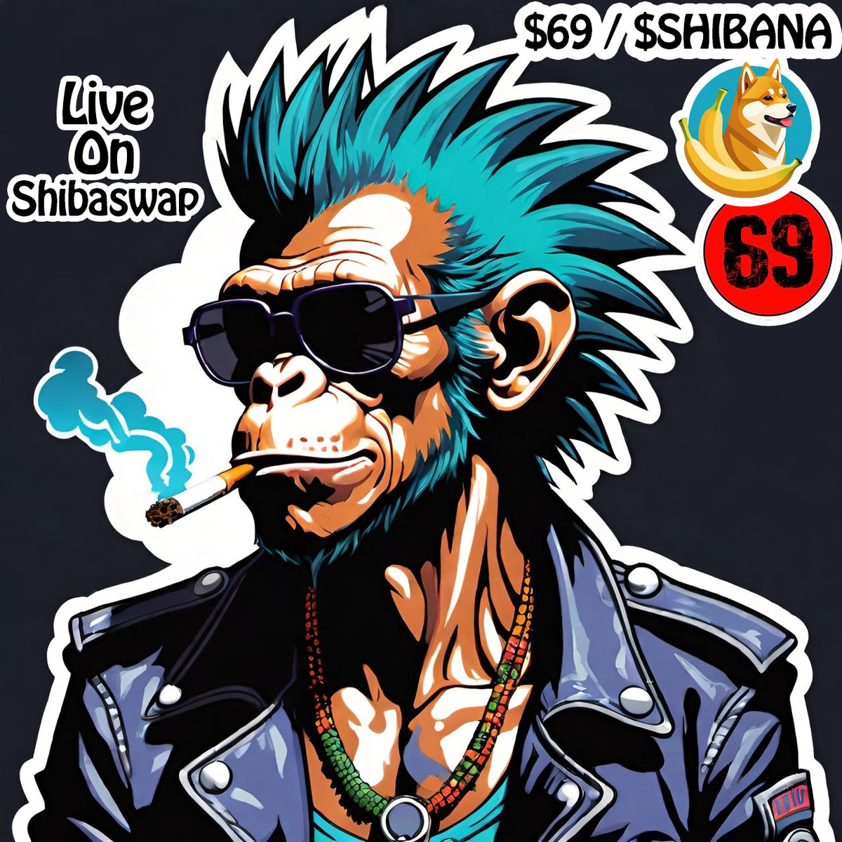 ShibPunkApesNFT's tweet photo. @ShibPunkApesNFT always stays true to it's partnerships. Spreading the word to all on #Shibarium that @69onShibarium and $SHIBANA have a live pair on @ShibaSwapDEX! Lets grow together, #ShibArmy! https://t.co/8Lv3s4qkN1