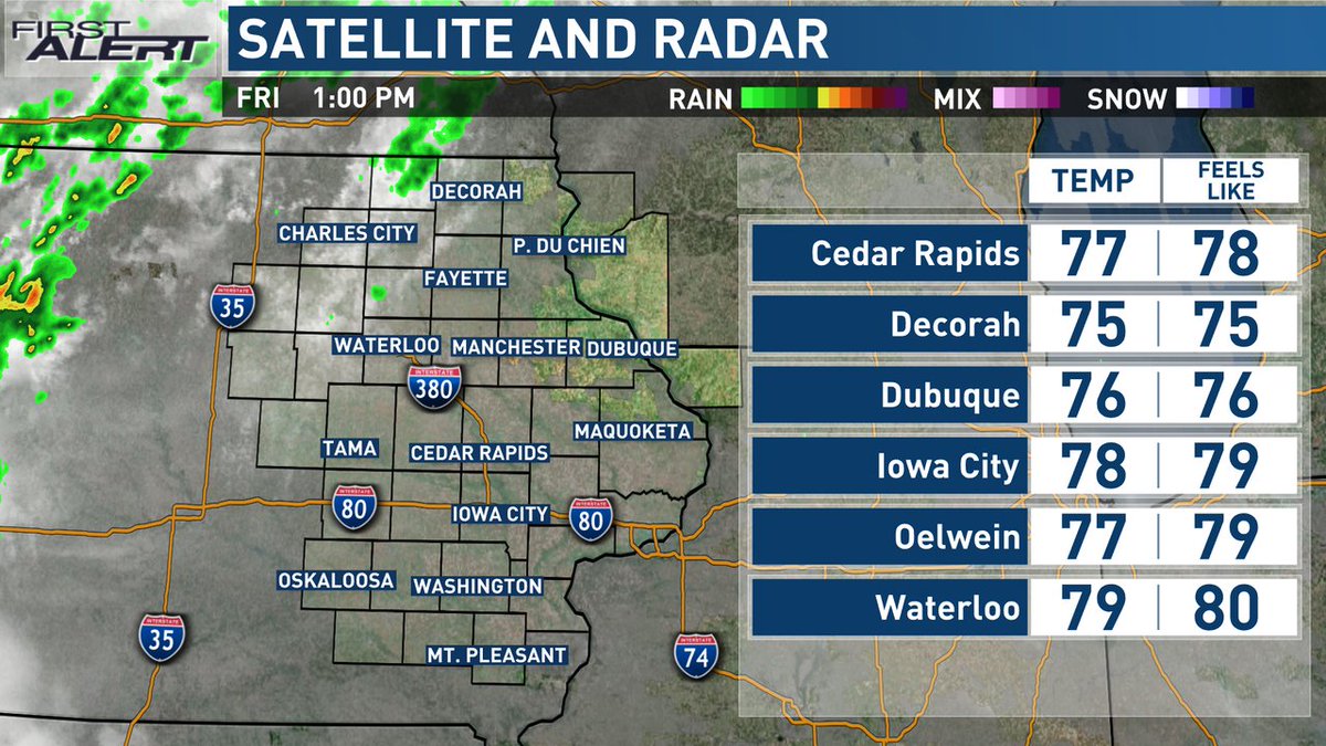 Your current conditions and radar this hour.