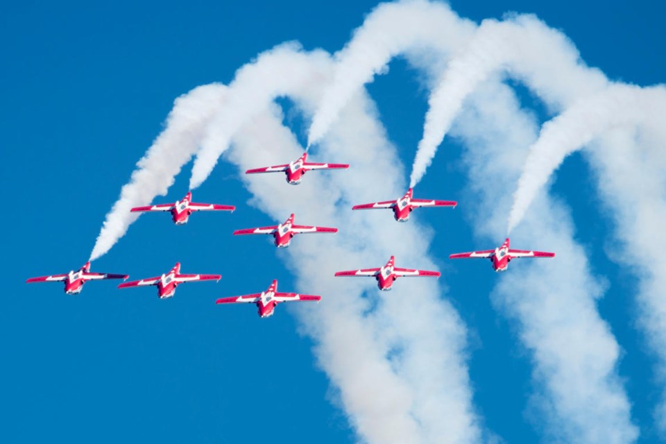 We salute our Canadian Military on Canadian Armed Forces Day. Here, the infamous snowbirds always put on a great show for everyone. #protectionpartner #securitysolutions #CanadianArmedForces