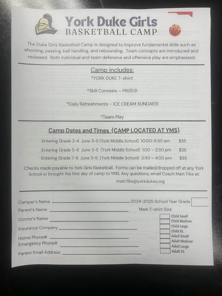 coachmattfike's tweet photo. We are only a couple of days away from camp! We can’t wait to see everyone on Monday! Remember you can register at the door. Walk in campers are always welcome! https://t.co/JsVH2t7i9U