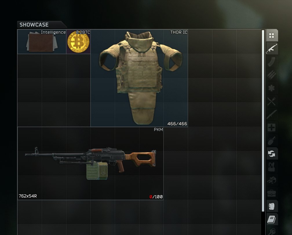 Tarkov goodies. 1st code: KILLA 2nd code: BITCOIN 3rd code: GROUNDZERO 4th  code: OBDOLBOS 5th code: THICC